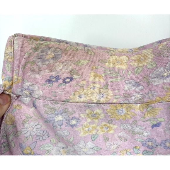 Romantic Boho Love Shack Fancy Lavender Floral Ruffle Hem Skirt S Fairy READ - Picture 8 of 9